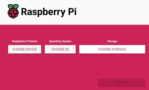 Screenshot of imager UI Default Options